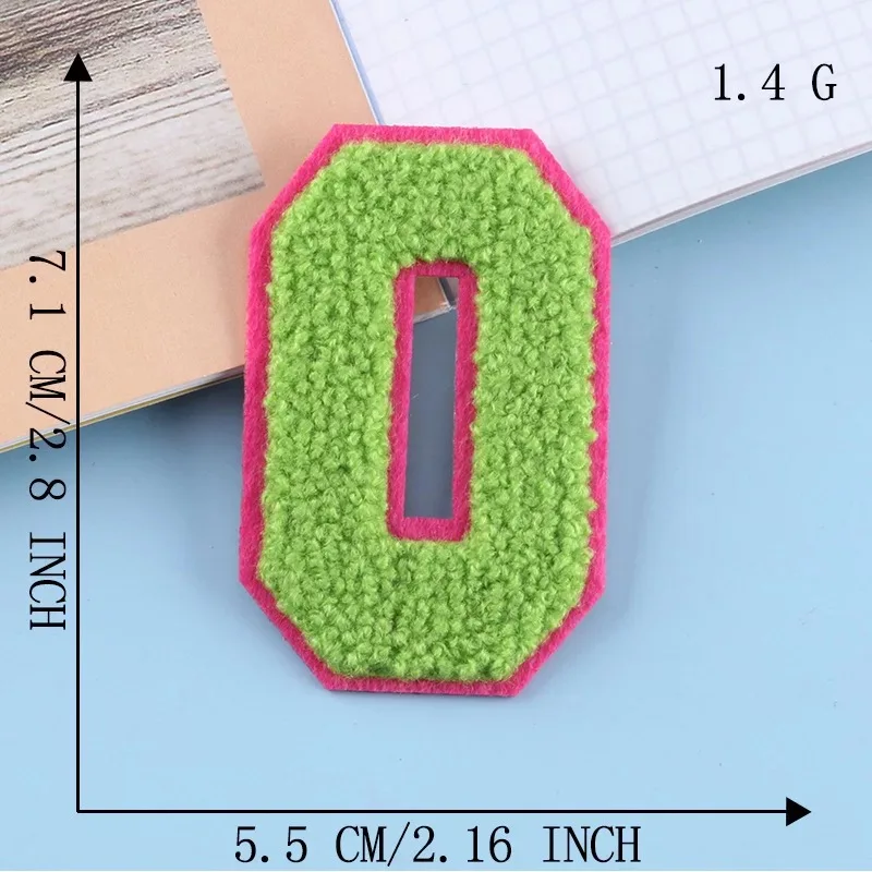 2022 New 3D Colorful A-Z 26 Letters Chenille Embroidered Patches IRON on Alphabet Letters Embroidery Applique Sewing diy 