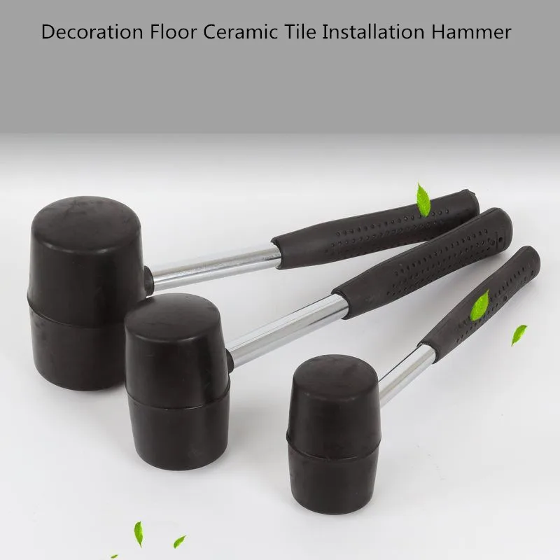 

1PC Professional Mallet Rubber Hammer 300G/400G/500G/750G/1KG Ceramic Tile Installation Percussion Non Slip Plastic Grip