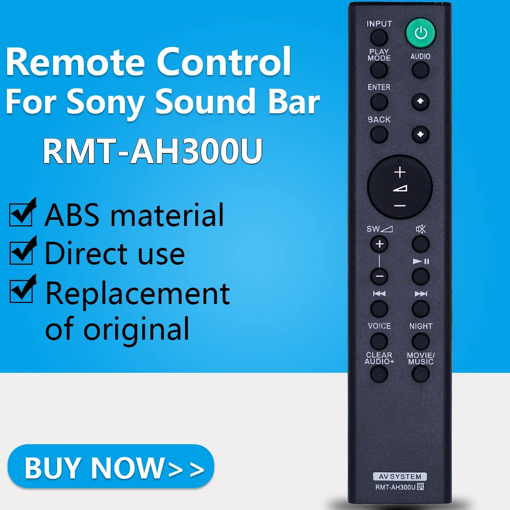 Пульт дистанционного управления подходит для sony Sound Bar RMT-AH300U HTCT290 HT-CT290 HT-CT291 |