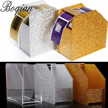 

BQAN Nail Forms Acrylic Nail Art Remover Paper Wipe Holder Container Storage Case Make Up Nail DIY Manicure Styling Tool Stand