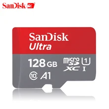 SanDisk MicroSD карты A1 64 Гб 128 200 256 100 МБ/с. карты памяти SDHC/SDXC карты памяти 16 Гб оперативной памяти, 32 Гб встроенной памяти, 98 МБ/с. для планшета/смартфона