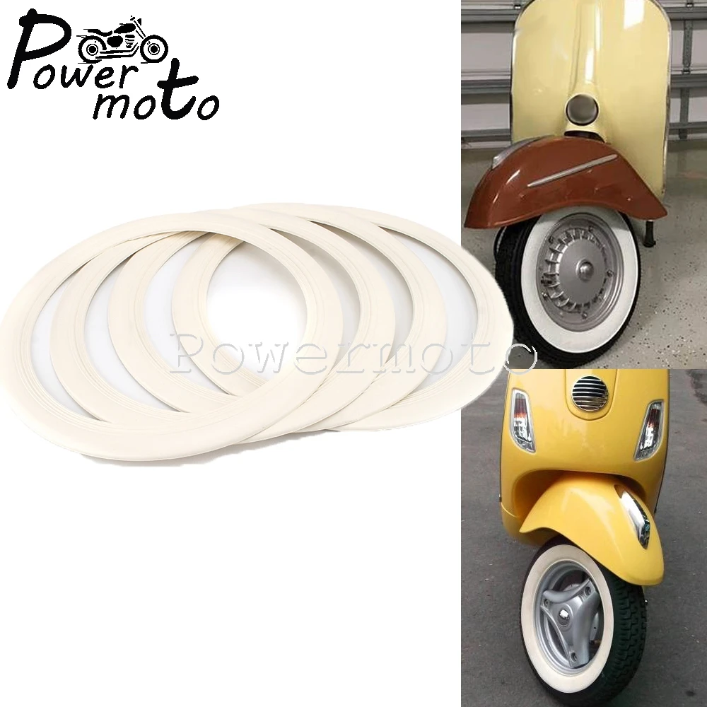 12" Motorcycle Rubber Wheel Tyre Sticker Ring Cover Protection For GTS 250 300 GTS250 Sprint Primavera 150 LX150 S150 2017-2019 |