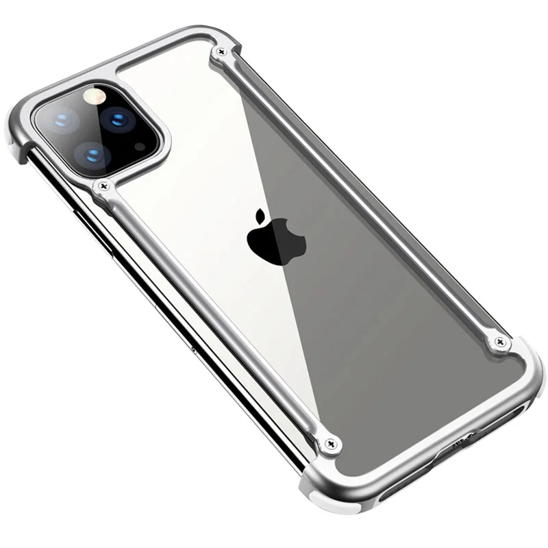 Чехол для Iphone Xs X XR max, роскошный металлический чехол с подушкой безопасности для Iphone 11 pro MAX, чехол 360, металлический бампер - Цвет: Серебристый
