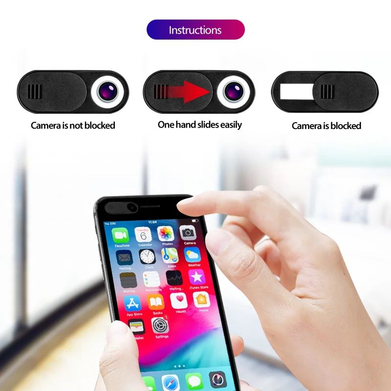 ANMONE Webcam Cover Privacy Protective Cover Mobile Computer Lens Camera Cover  Anti-Peeping Protector Shutter Slider ► Photo 2/6