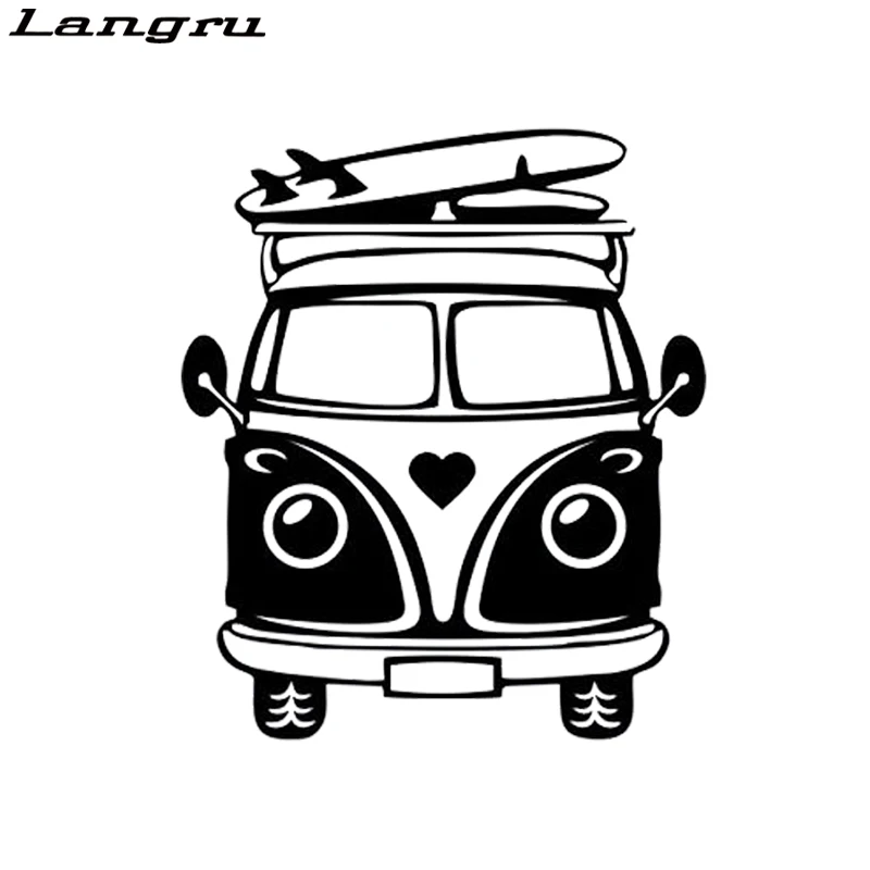 

Langru Camper Sticker Decker Travel Surf Skateboard Summer Beach Cloth Ocean Vinyl Wall Packaging Car Accessories Jdm