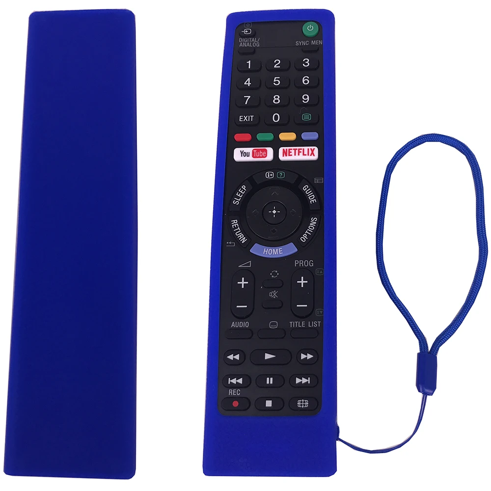 Blue Силиконовый чехол для пульта дистанционного управления для Sony TV дистанционная защита крышка, чехол противоударный RMF-TX200A RMT-TX102D RMT-TX300P RMT-TZ300A - Цвет: Blue