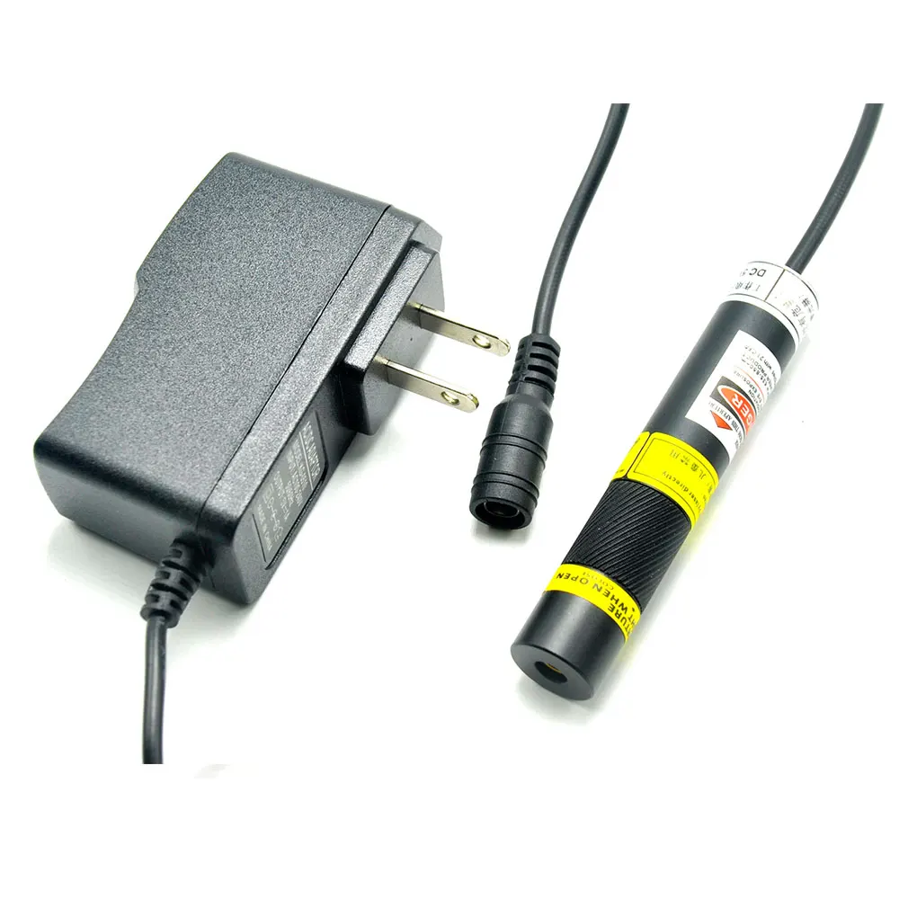 Focalizzabile 405Nm 20Mw Modulo Di Linea Laser Blu Viola 5V Con Adattatore Di Alimentazione Us/Eu/Uk