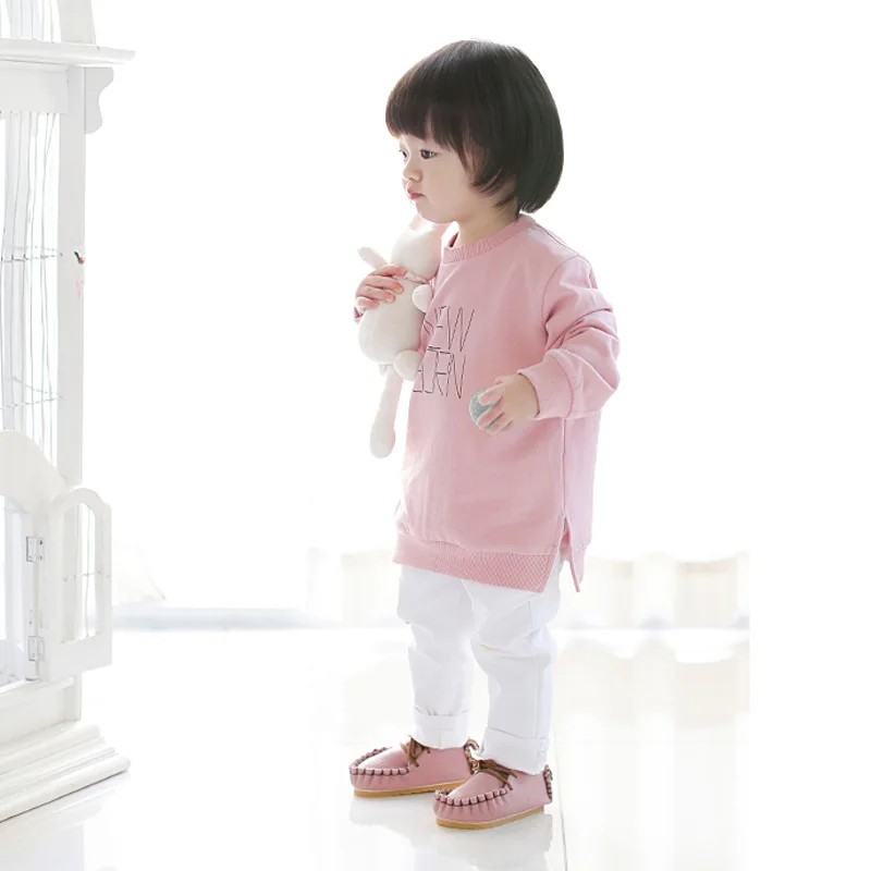 matching family outfits South Korea children in spring and autumn new long section of a family cotton T-shirt Family Pack