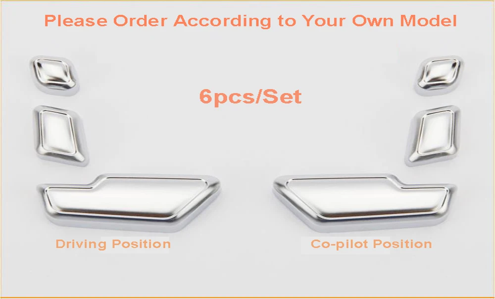 6pcs/Sets Seat Adjuster Buttons Decorative Cover For Mercedes-Benz A B CLA GLA Class Car Accessories Auto Interior Styling