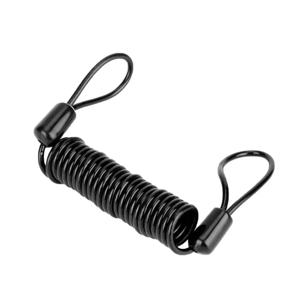 Motorcycle Scooter Disc Lock Cable Security Reminder Retractable Anti Theft Bike Moto Tools Bicycle Helmet Warning Spring Rope | Спорт и