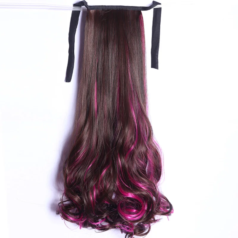 LUPU парик женские повязки длинные вьющиеся волосы большая волна цвет и краска темперамент длинные волосы конский хвост хип-хоп пушистые и высокие ponyt