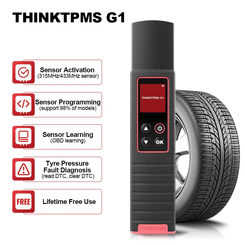 THINKTPMS G1 TPMS Sensor Universal Tire Pressure Inspection Tools All