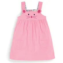 Little maven/детская одежда; осенне-весенняя одежда для маленьких девочек; хлопковый сарафан в горошек с аппликацией в виде фруктов и животных; платья без рукавов для девочек