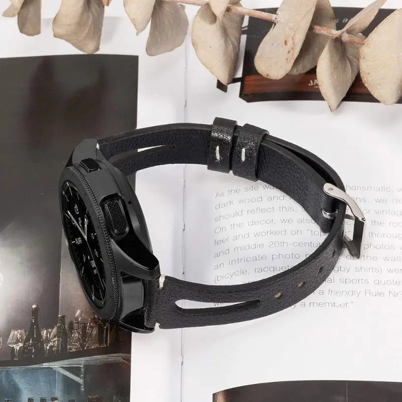 Сменный ремешок из натуральной кожи для samsung Galaxy Watch Active 2, смарт-ремешок для Galaxy Active 2, аксессуары