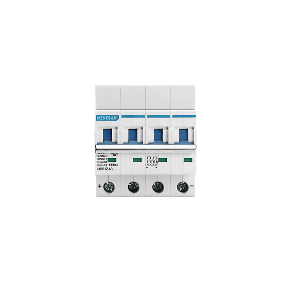 MDB1Z-63 DC500V DC1000V 4P 6A 10A 16A 20A 25A 32A 40A 50A 63A автоматический выключатель постоянного тока PV солнечная выключатель MCB