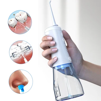 

Usb Rechargeable Oral Irrigator 3 Modes Portable Water Dental Flosser Jet Waterproof Teeth Cleaner 300ML Water Tank