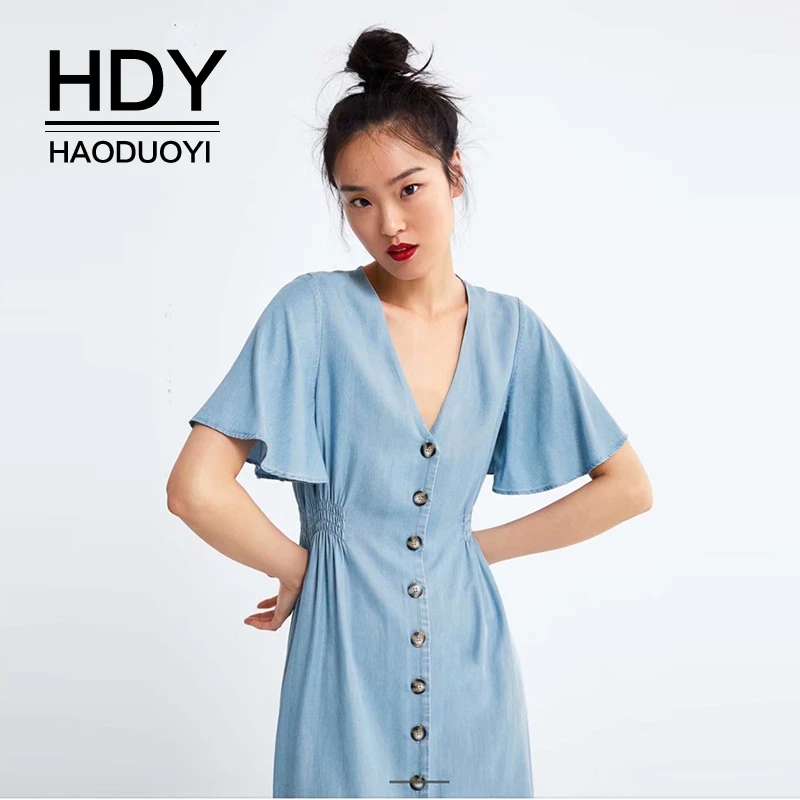 HDY Haoduoyi 2020 Новое модное весеннее летнее женское платье больших размеров с