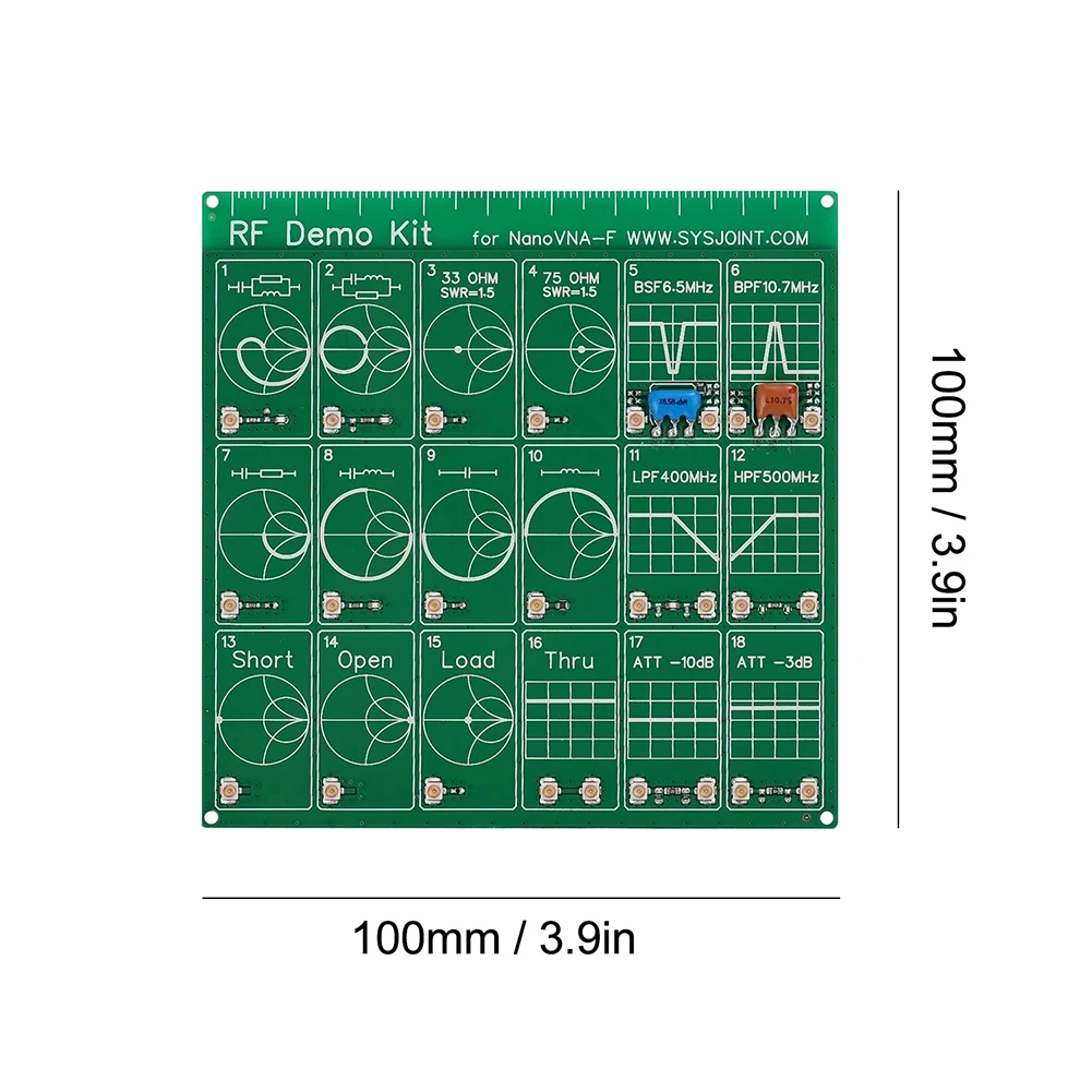 Professional VNA RF Demo Kit Tester Board Vector Network Test Filter Attenuator Analyzer Vector Network Analyzer Learner Tool