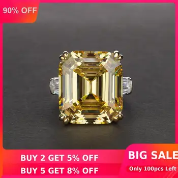 Emerald Cut 10ct Topaz Diamond Ring 100% Original 925 sterling silver Engagement Wedding band Rings for Women men Party Jewelry
Emerald Cut 10ct Topaz Diamond Ring 100% Original 925 sterling silver Engagement Wedding band Rings for Women men Party Jewelry