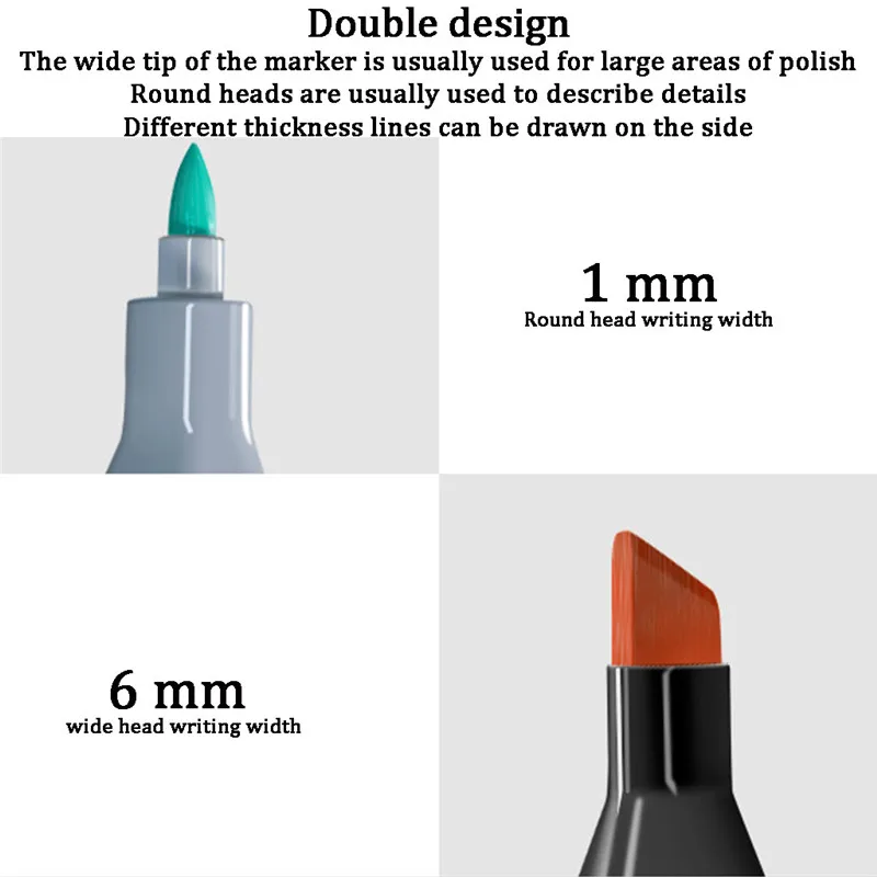 2019 New Painting Design Double Head Mark Note Pen Set Office Supplies Party Holiday DIY Decoration Prop #4E03 (5)