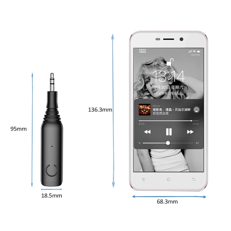 Гибкий Bluetooth адаптер 5 0 2In1 беспроводной передатчик и приемник APTX LL 3 мм AUX разъем 3D