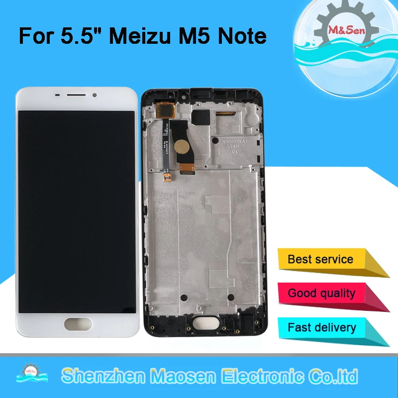 M& Sen для 5," Meizu M5 Note Meilan Note 5 M621Q M621M M621C M621H ЖК-дисплей+ сенсорная панель дигитайзер с рамкой