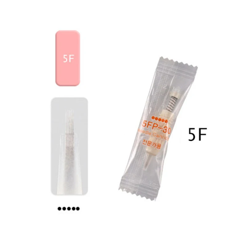 20pcs 5F Профессиональный цифровой Charmant 2 постоянные наборы для машинного макияжа для бровей губ роторная швейцарская Microblading mts ручка с картриджами - Цвет: 20pcs 5F