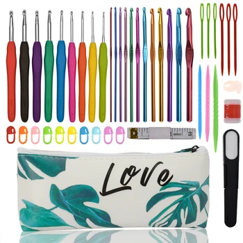 

14 Styles Crochet Hook Set DIY Weave Costura Crochet Hooks & Crocheting And Knitting Needles Craft Arts Sewing Accessories