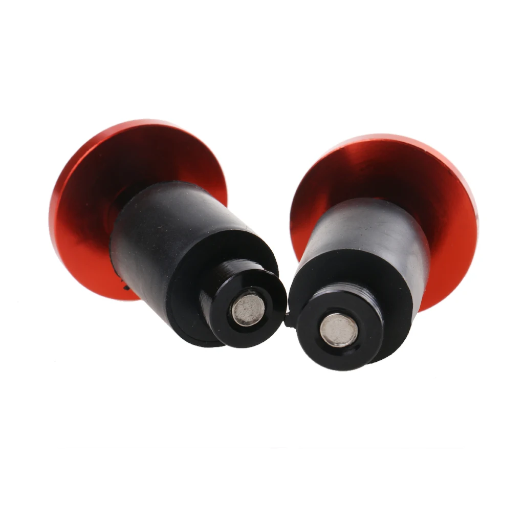 2PCS Billet Handlebar Grips Bar End Slider Cap for Motorcycle Dirt Bike Red