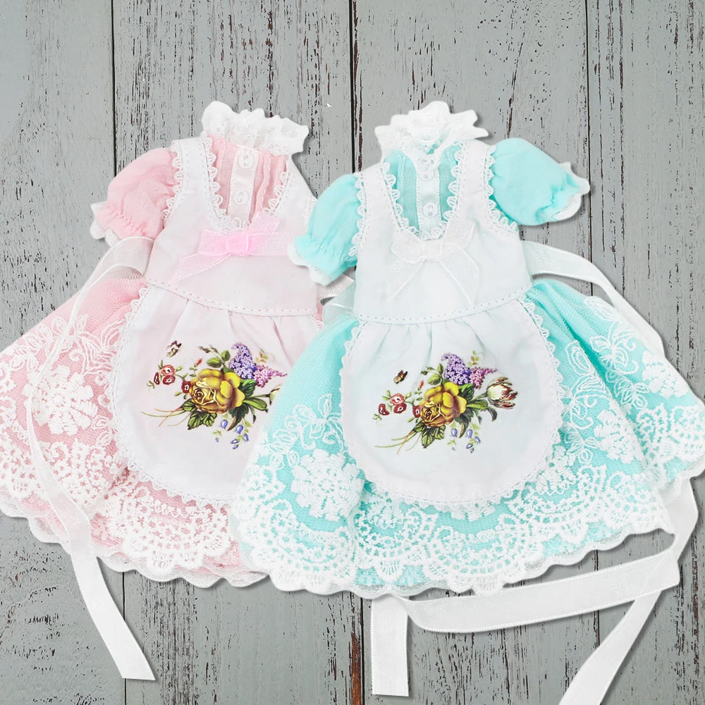 Наряды для куклы Blyth синее и розовое платье милый простой наряд 1/6 BJD ICY DBS | Игрушки