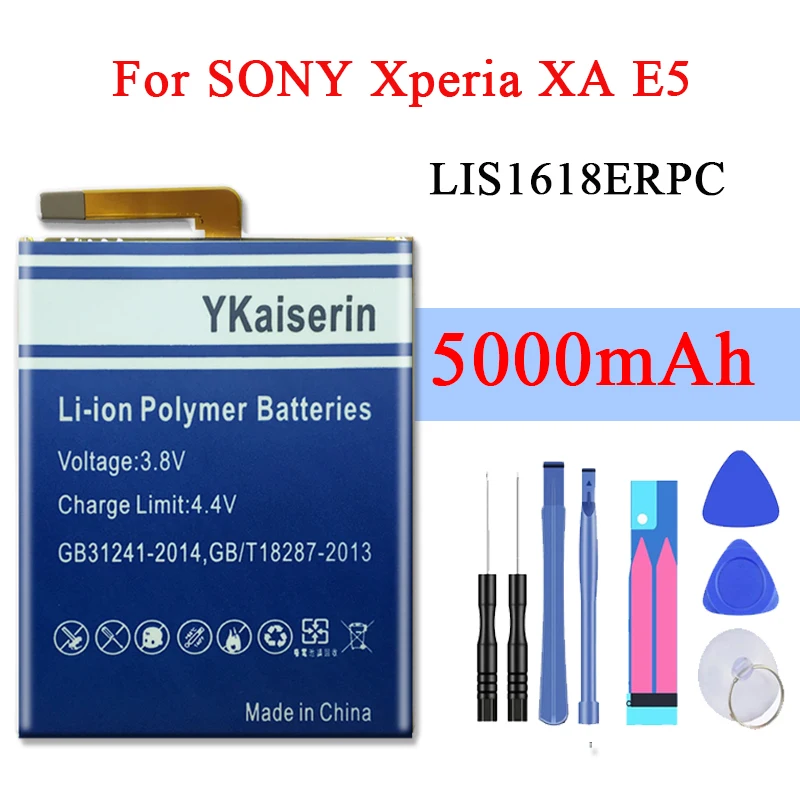 100% Новый 5000mAh LIS1618ERPC 1298 9240 Аккумулятор для SONY Xperia XA (F3111) E5 F3116 F3115 F3311 F3112 F3313 батареи сотового
