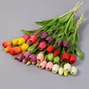 5pcs/Bouquet New Silicone Tulip Artificial Flower 40cm Real Touch Fake Plant B For Wedding Decoration Home Garen Acceeeories 5