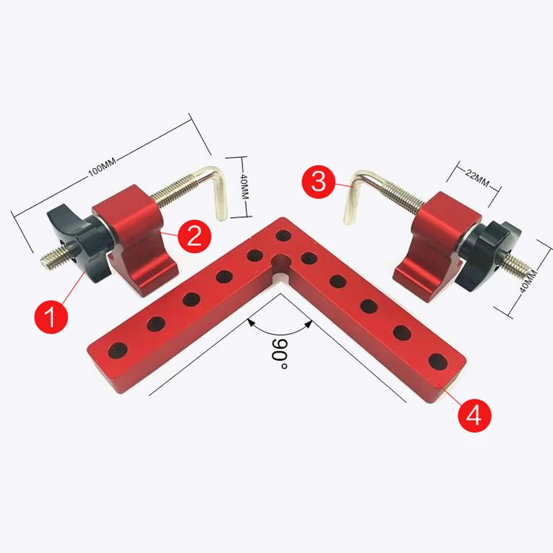 

90 Degree Right Angle Clamp Fixing Clips Picture Frame Corner Clamp Woodworking Hand Tool furniture repaire photo reinforcement