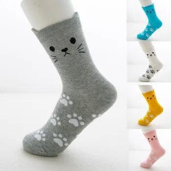 

10Pairs Socks Winter Warm Fashion Women Cute Casual Foot Ear Printed Middle Socks Calcetines Meias S10