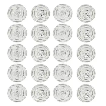 

100PCS Pirate Coins Kid Plastic Coin Toy Decorations Treasure Coin for Halloween