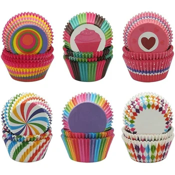 

Cupcake Liners,Disposable Paper Baking Cups Rainbow Cupcake Wrappers Nonstick Muffin Cases Molds for Cake Balls,Cupcakes