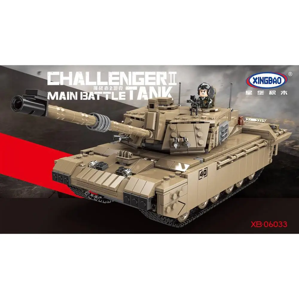 Новинка XINGBAO 06033 Военная серия 1441 шт Основной боевой танк Challenger II набор строительных блоков Кирпичи модель танка строительные комплекты