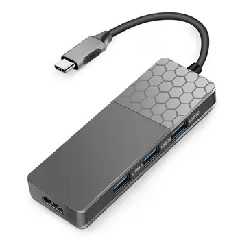 

7 In 1 USB-C Hub Aluminum Alloy Multi-function Convenient Type-C USB 3.1 Docking Station For Almost All Type-C Devices