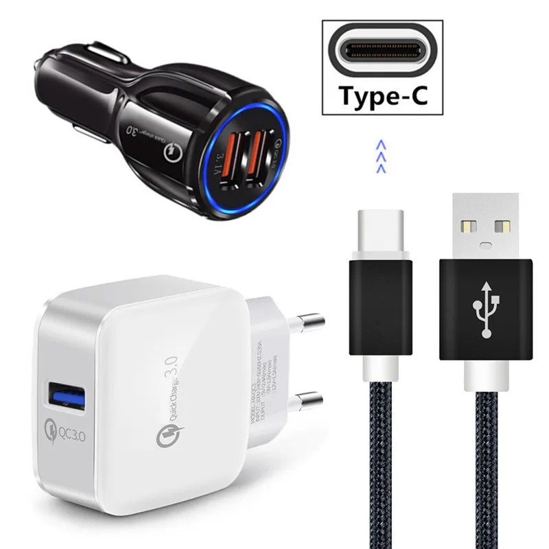 Быстрое зарядное устройство USB Type C для Huawei mate 20 lite P20 Pro P30 P10 Honor 9 HTC 10 evo u play U11