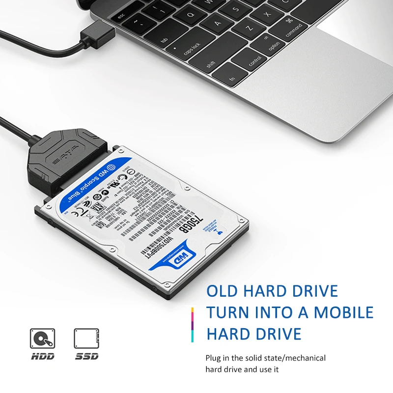 

USB 3.0 to Sata 3.5 2.5 Hard Drive Adapter Cable for Samsung Seagate WD HDD SSD For Windows 98/2000/XP/Vista/Windows 7/8 Mac OS