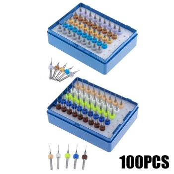 

100pcs Tungsten Steel Micro PCB Drill Bit CNC Circuit Board Print Tool Set Woodworking Metal Tools 2019