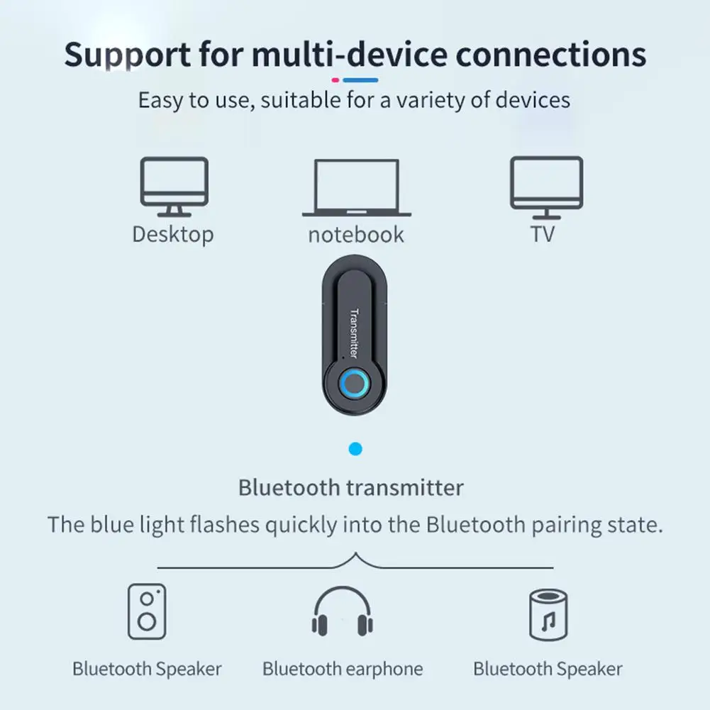 USB Bluetooth передатчик беспроводной аудио адаптер 5,0 ТВ компьютер Bluetooth передатчик