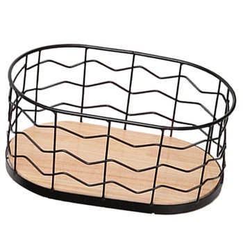 

Simple Wrought Iron Storage Basket Books Cosmetics Clothing Fruit Storage Basket Home Storage Basket