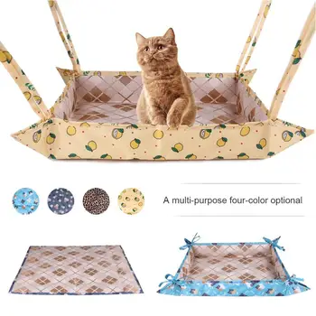 

3 SIZE AND STYLES Pet DOG CAT summer ice silk cooling mat ice pad dog nest cat hammock