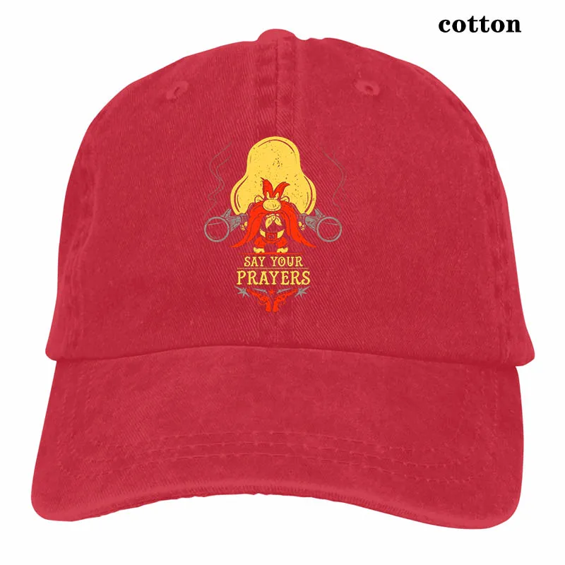 Yosemite Sam Say Your prays Looney Tunesss бейсболка для мужчин и женщин Кепка для водителя грузовика модная Регулируемая Кепка - Цвет: 3-Red
