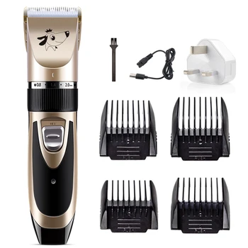 

Pet Hair Clipper Kit Electric Low Noise Dog Cat Hair Trimmer Sharp Ceramic Grooming Blade 5 Fine-tuning Level 4 Limit Comb