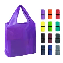 

Eco Storage Bag Solid Color Shopping Bags Foldable Waterproof Tote Bag Portable Casual Oxford Tear Proof Handbag Big Handbag New