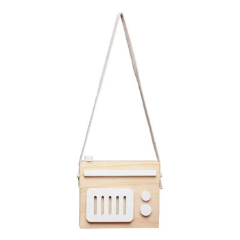 

Nordic Style Wooden Radio Tape Recorder Wall Hanging Ornament Room Decoration Wood Toys Crafts Best Gifts Photo Props