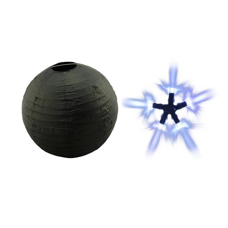 black with LED 1st 8 ''(20 см)/10''(25 см)/12 ''(30 см) фонарики из белой бумаги+ белый светодиодный светильник Круглые лампы-фонари фестиваль свадебное украшение - Цвет: black with LED