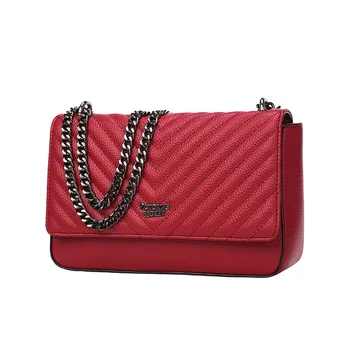 

New women's bag messenger bag Diamond Lattice Female Totes fashion simple solid color single shoulder chain bag